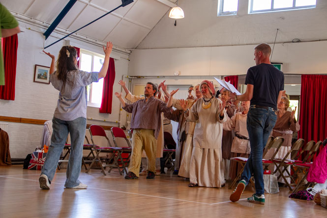 Chorus in rehearsal